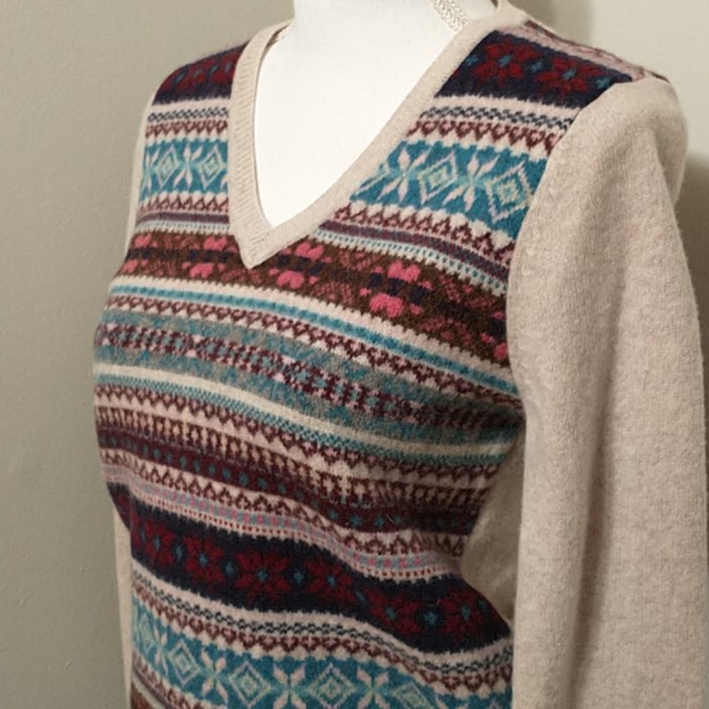 Brooks Brothers Aztec Colorful Wool S M Sweater